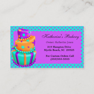 Modern Cake Bakery Business Cards Visitenkarte