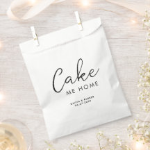 Modern Cake Me Home Wedding Treat Thank You