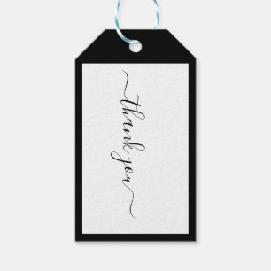 Modern Calligrafy Designer B&W Social Vielen Dank Geschenkanhänger