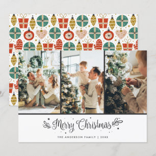 Modern Calligraphie Foto Collage Frohe Weihnachten