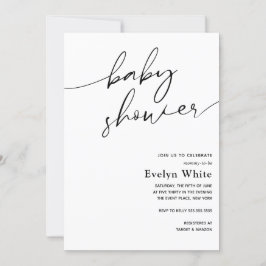 Modern Calligraphy Baby Showeinladung Einladung