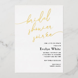 Modern Calligraphy Brautparty Soirée Folieneinladung