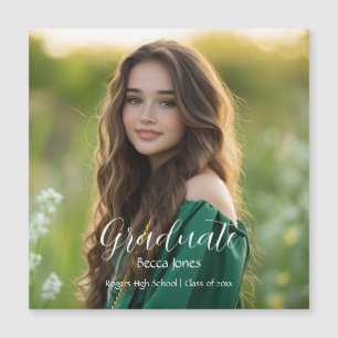 Modern Calligraphy Foto Abschluss Magnet