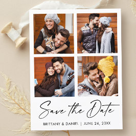 Modern Calligraphy Ink 4 Foto Save the Date Postkarte