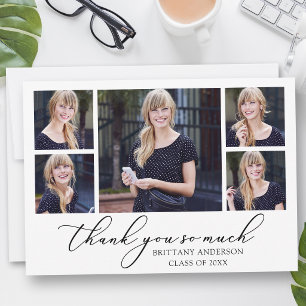 Modern Calligraphy Script 5 Fotos Abschluss Dankeskarte