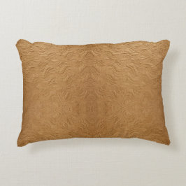Modern Camel Brown Wavy Ripples Abstract Textured Dekokissen