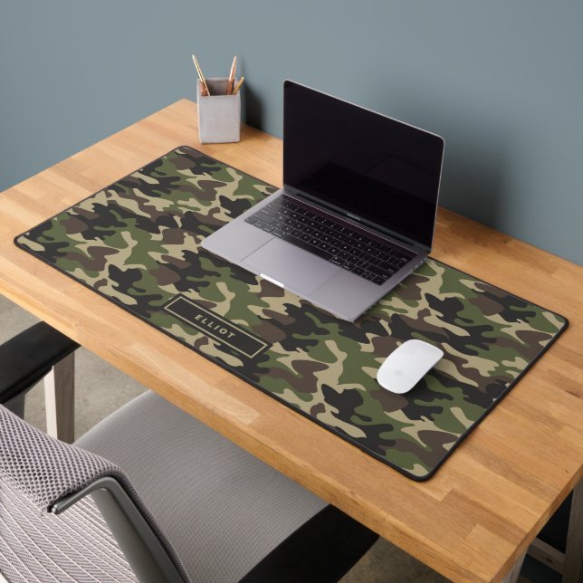 Modern Camouflage Pattern Kids Name  Schreibtischunterlage (Büro 2)