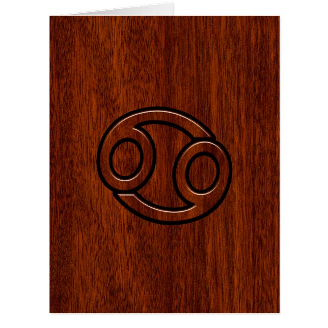 Modern Cancer Zodiac Sign on Mahogany Dekoration (Vorderseite)