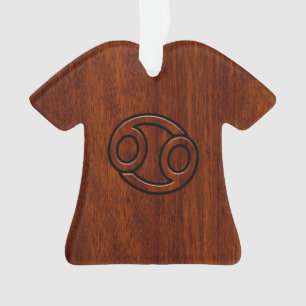 Modern Cancer Zodiac Sign on Mahogany Dekoration
