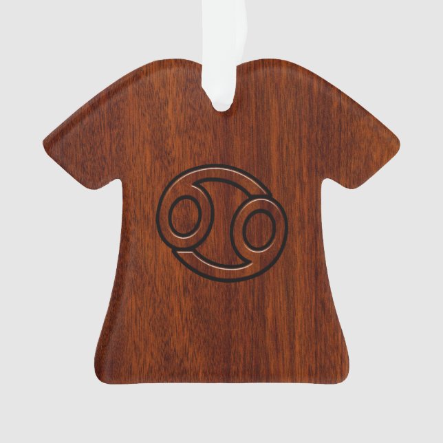 Modern Cancer Zodiac Sign on Mahogany Dekoration (Vorderseite)