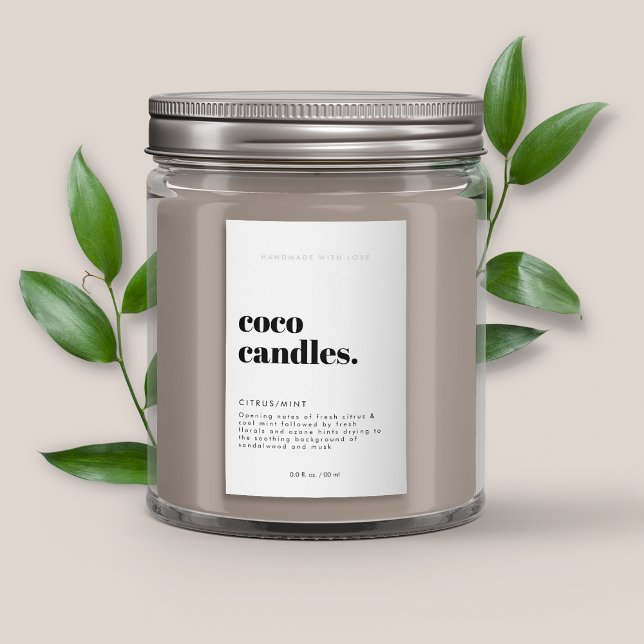 Modern Candle Label Lebensmitteletikett (Von Creator hochgeladen)