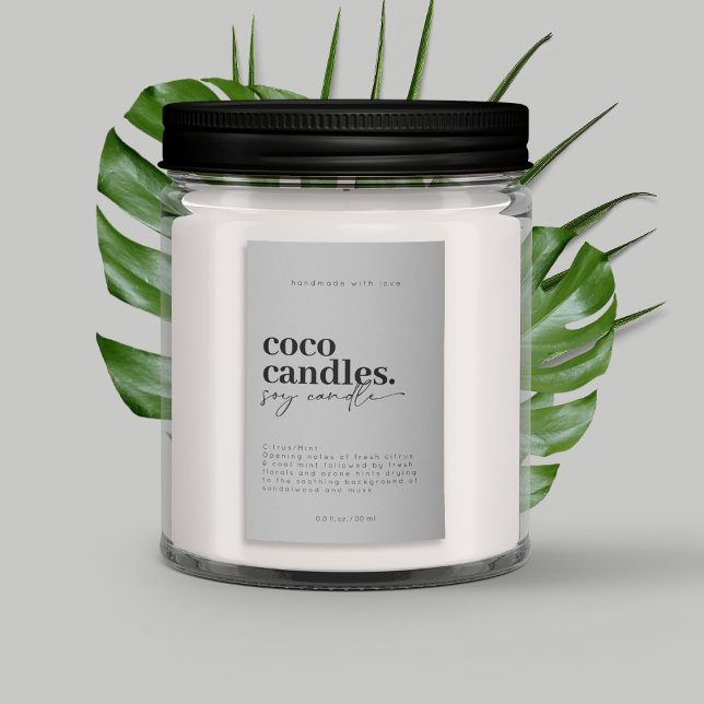 Modern Candle Label Lebensmitteletikett (Von Creator hochgeladen)