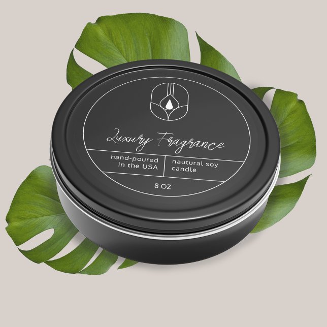 Modern-Candle-Produktkennzeichnung Runder Aufkleber (Von Creator hochgeladen)