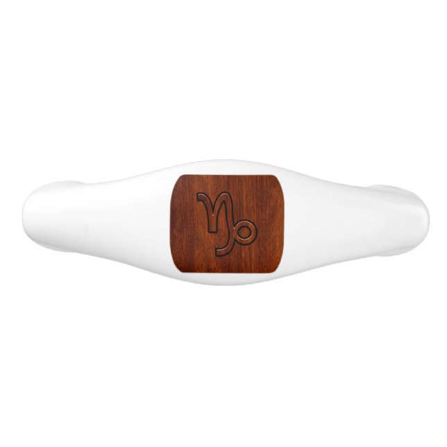Modern Capricorn Symbol im Mahagoni-Stil drucken Keramik Schubladengriff (Vorderseite)