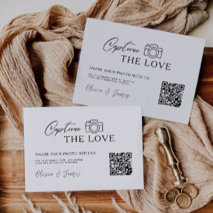 Modern Capture the Liebe Card Template, QR Code