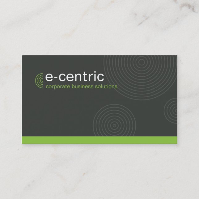 MODERN CARD trendy dynamische zentrische graue Kal Visitenkarte (Vorderseite)
