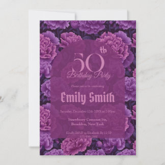 Modern Carnation Aesthetic Nature-Inspired Parties Einladung