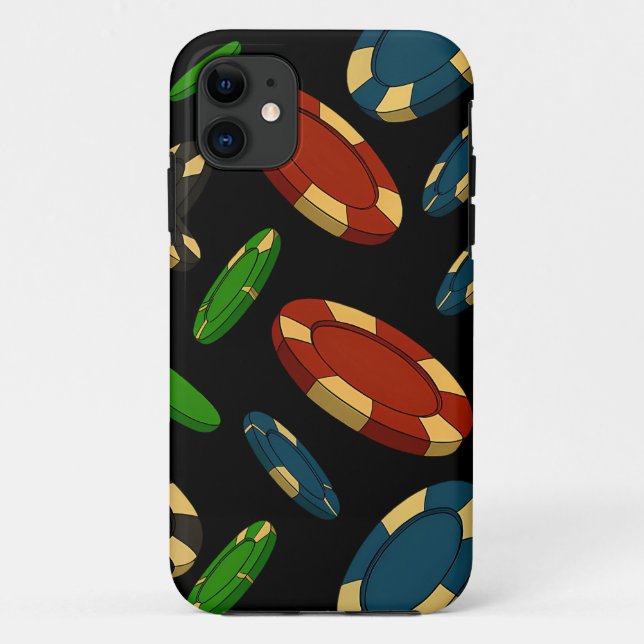 Modern Casino Chips 3D Art Design Case-Mate iPhone Hülle (Rückseite)