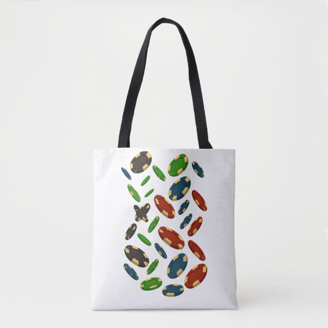 "Modern Casino Chips 3D Art Design" Tasche (Vorderseite)