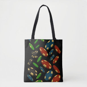 "Modern Casino Chips 3D Art Design" Tasche
