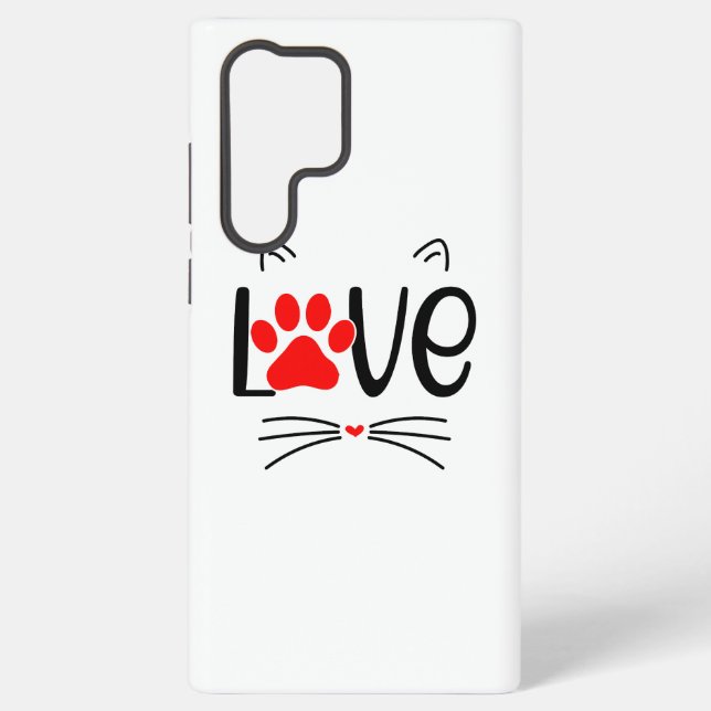 Modern Cat Lover Paw Samsung Galaxy Hülle (Rückseite)