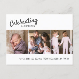 Modern Celebrating All Things Happy New Year Photo Feiertagspostkarte