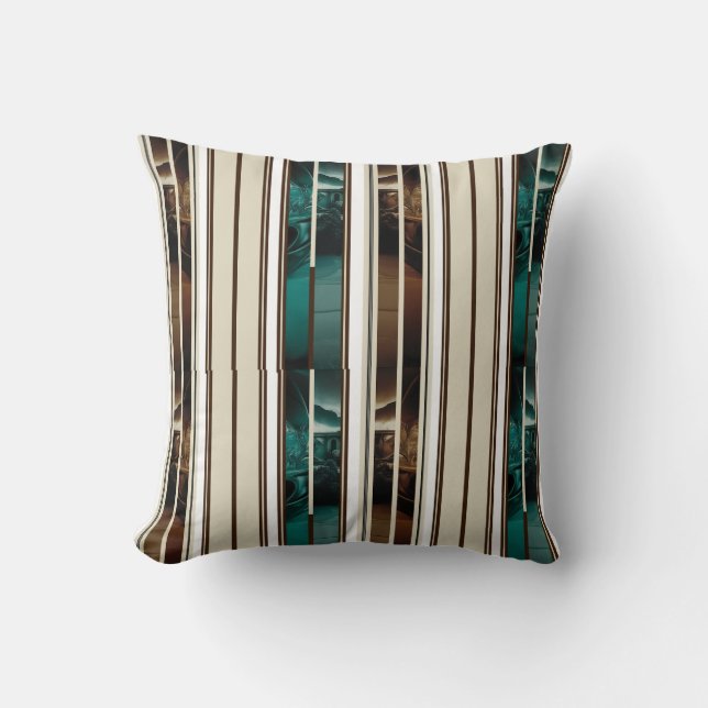 Modern Celestial Triple Vertical Stripe Decorative Kissen (Vorderseite)