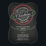 Modern Chalkboard Best Christmas Party Einladung<br><div class="desc">Moderne Klammer die Chalkboard Best Christmas Party Einladung mit zeitgenössischer Typografie, mit grünen heiligen Blätter und roten Beeren Set auf einem beliebten schwarzen Chalkboard Hintergrund. Stilvolle & schicke Weihnachtseinladung für alle Ihre festlichen Wintertage.. Party, Party, Cocktail Party und Dinner Party.</div>