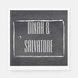 Modern Chalkboard Einfache Skripte Serviette