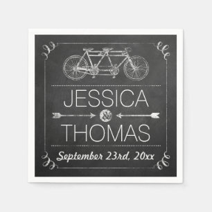 Modern Chalkboard Typografie Wedkins Serviette