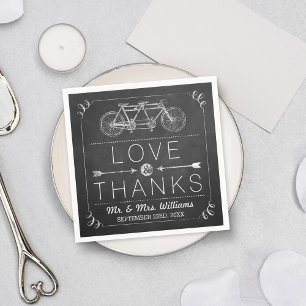 Modern Chalkboard Typografie Wedkins Serviette