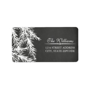 Modern Chalkboard Weihnachtsbaumadresse Label Adressaufkleber