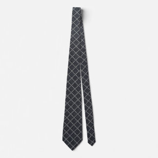 Modern Charcoal Diamond Grid Tie Krawatte