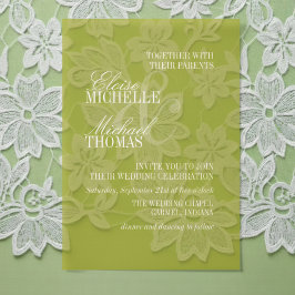 Modern Chartreuse Script Formal Wedding