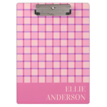 Modern Checker Pastel Pink Purple Custom