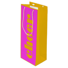Modern Cheer Fuchsia Pink und Orange Geschenktüte Für Weinflaschen