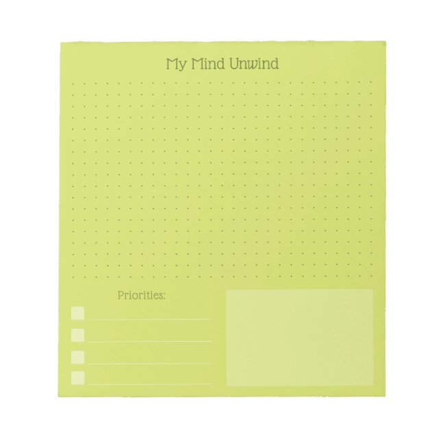 Modern Cheerful Brain Dump (Editable Text) Notizblock (Vorderseite)