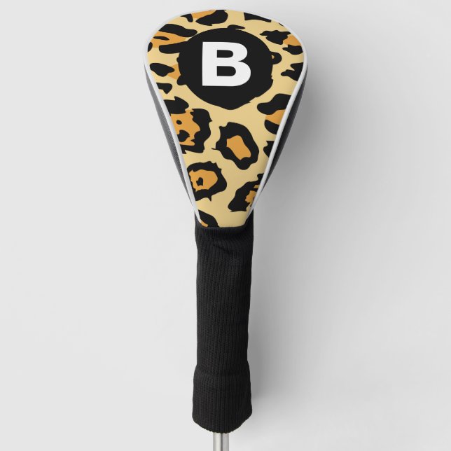 Modern Cheetah Spots Pattern Golf Headcover (Vorderseite)