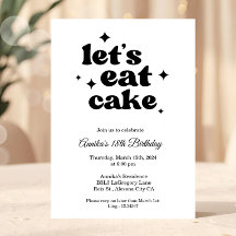 Modern Chic 18. Geburtstag Einladung Minimalistisc