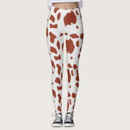 Modern Chic Ayrshire Kuh Animal Print Muster Leggings