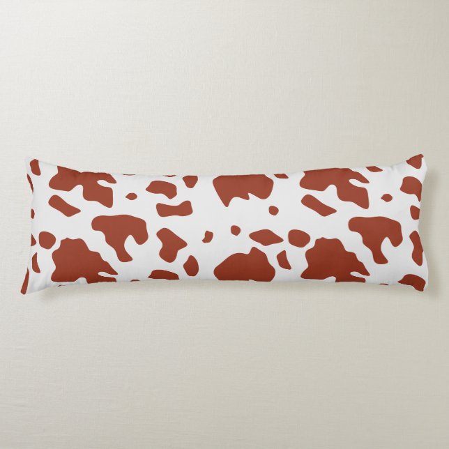 Modern Chic Ayrshire Kuh Animal Print Muster Seitenschläferkissen (Vorderseite)