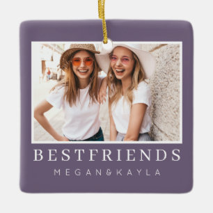 Modern Chic Best Friends BESTE FREUNDIN Foto Keramikornament