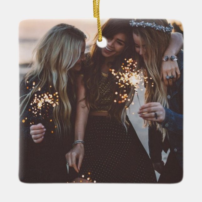 Modern Chic Best Friends Keramikornament (Vorderseite)
