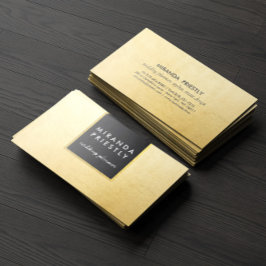 Modern Chic Black and Imitate Gold Foil Luxe Creat Visitenkarte
