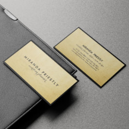 Modern Chic Black and Imitate Gold Foil Luxe Creat Visitenkarte