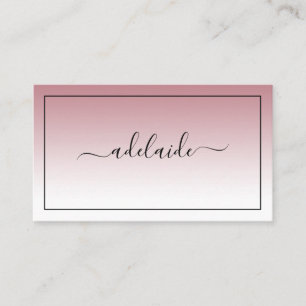 Modern Chic Blush Pink Weiße Friseurzettel Visitenkarte