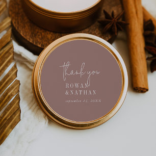 Modern Chic Cinnamon Pink Danke Stickers