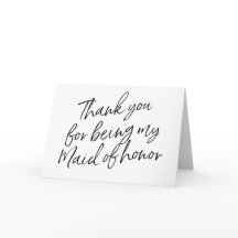 Modern chic "Danke, dass du meine Trauzeugin bist"
