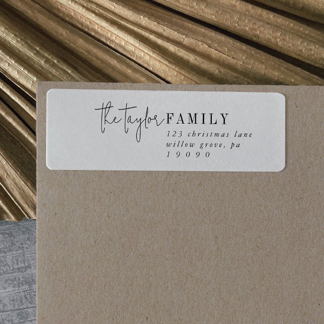 Modern Chic Family Return Address Label (Von Creator hochgeladen)