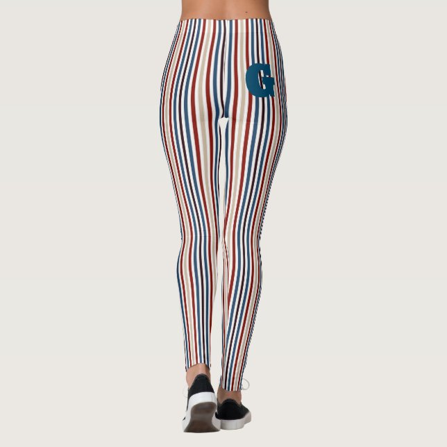Modern Chic Gestreift Leggings (Rückseite)